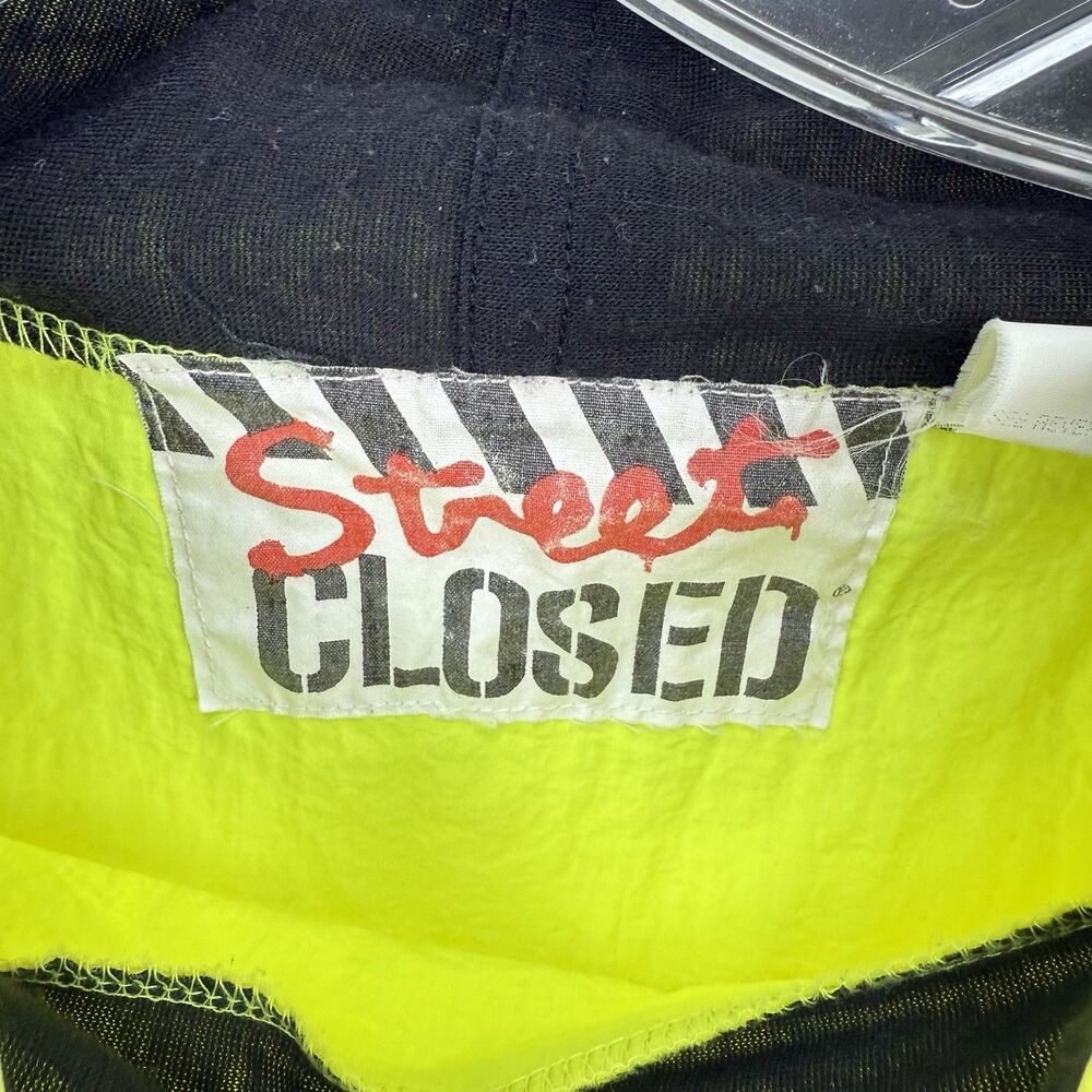 Vintage 90s Street-Closed Pullover Size S/M Jacket Oversized Neon Green - Picture 11 of 16